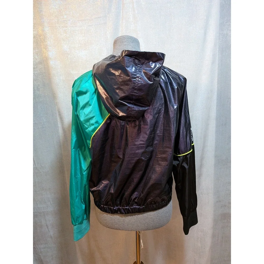 Black Pyramid XL Digital Audio Colorblock Green‎ Blue Jacket Streetwear Unisex